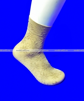 Носки женские эластик уплотненные с рисунком