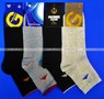 Золотая игла носки мужские укороченные спортивные с лайкрой C-1010 Cерые