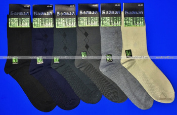 Байвей. Мужские носки с массажным эффектом из бамбукового волокна с антибактериальными и терморегулирующими свойствами. 558