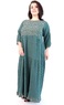 Женское летнее платье из муслина и фланели Большие размеры Стиль бохо Зеленое