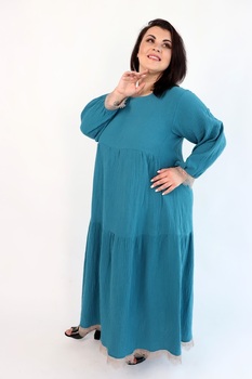 Женское летнее платье из муслина с кружевом для беременных Топаз 